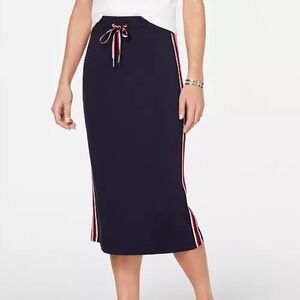 Tommy Hilfiger Navy Midi Skirt